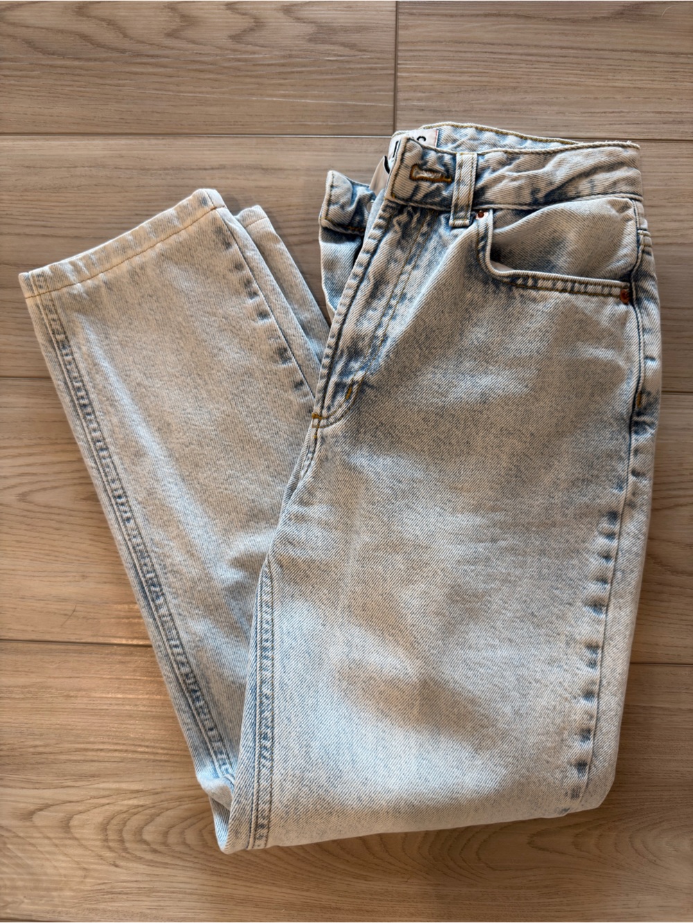 BDG Urban Outfitters Light Blue Mom High-Rise Straight Jeans